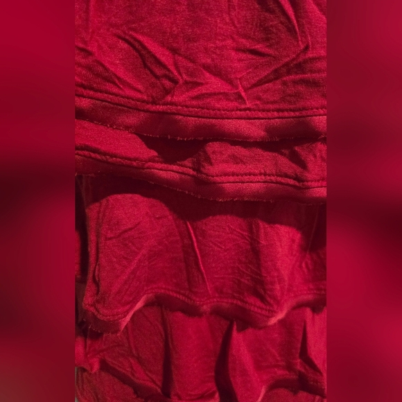 White House Black Market Red Layered Blouse - Picture 2 of 4